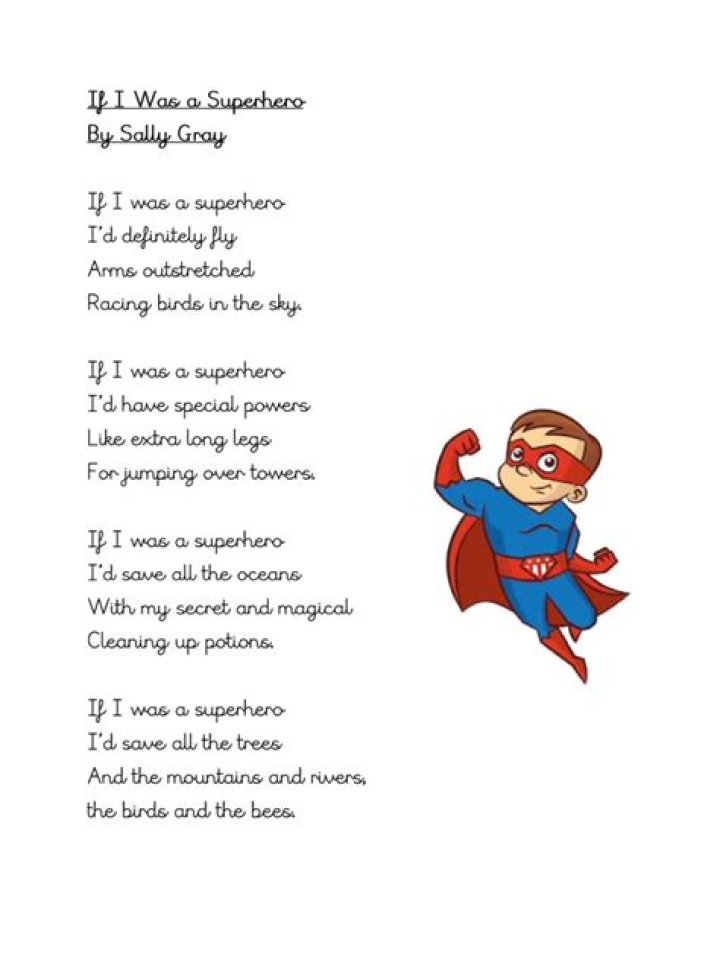 You Are A Superhero - An original poem